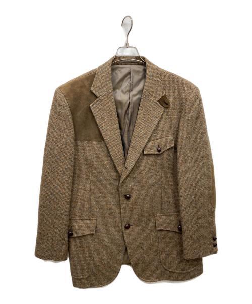 J.PRESS（ジェイプレス）J.PRESS (ジェイプレス) パッチドツイードジャケット ブラウン サイズ:Lの古着・服飾アイテム