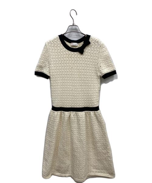RED VALENTINO（レッドヴァレンティノ）RED VALENTINO (レッドヴァレンティノ) ニットワンピース ホワイト サイズ:Lの古着・服飾アイテム