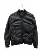 nano・universeナノ・ユニバース）の古着「シングルライダースジャケット」｜ブラック