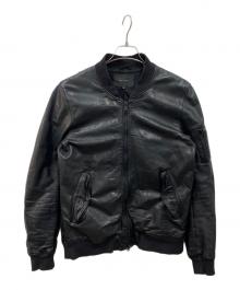 nano・universe（ナノ・ユニバース）の古着「シングルライダースジャケット」｜ブラック
