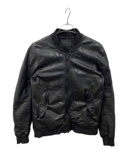 nano・universe（ナノ・ユニバース）nano・universe (ナノ・ユニバース) シングルライダースジャケット ブラック サイズ:40の古着・服飾アイテム