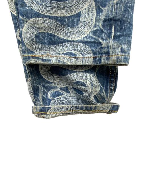 Hysteric Glamour（ヒステリックグラマー）Hysteric Glamour (ヒステリックグラマー) 蛇柄デニムパンツ インディゴ サイズ:Mの古着・服飾アイテム