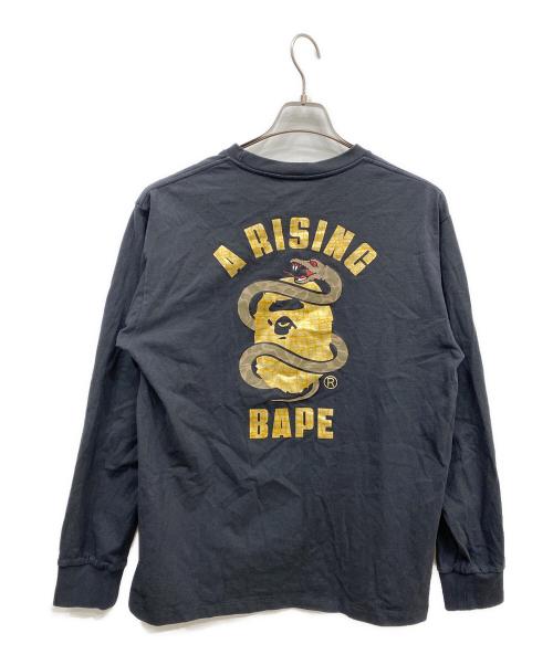 A BATHING APE（ア ベイシング エイプ）A BATHING APE (ア ベイシング エイプ) Tシャツ ブラック サイズ:Lの古着・服飾アイテム