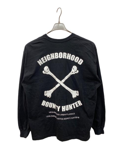 NEIGHBORHOOD（ネイバーフッド）NEIGHBORHOOD (ネイバーフッド) BOUNTY HUNTER (バウンティハンター) 長袖プリントカットソー ブラック サイズ:Lの古着・服飾アイテム