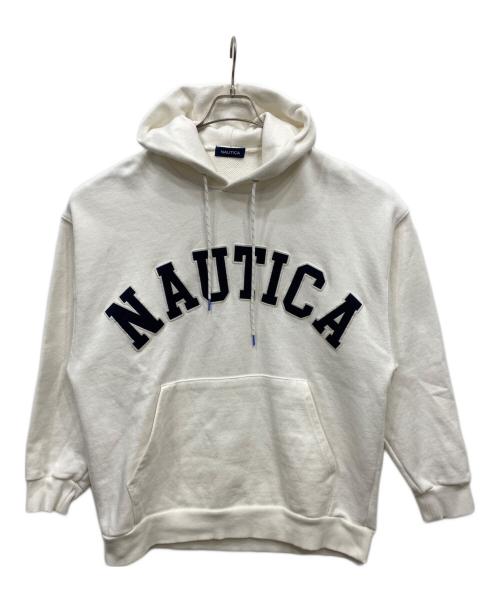 NAUTICA（ノーティカ）NAUTICA (ノーティカ) プルオーバーパーカー ホワイト サイズ:Lの古着・服飾アイテム