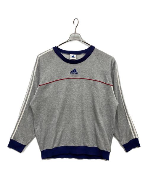 adidas（アディダス）adidas (アディダス) クルーネックスウェット グレー サイズ:2XOの古着・服飾アイテム