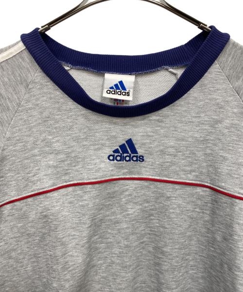 adidas（アディダス）adidas (アディダス) クルーネックスウェット グレー サイズ:2XOの古着・服飾アイテム
