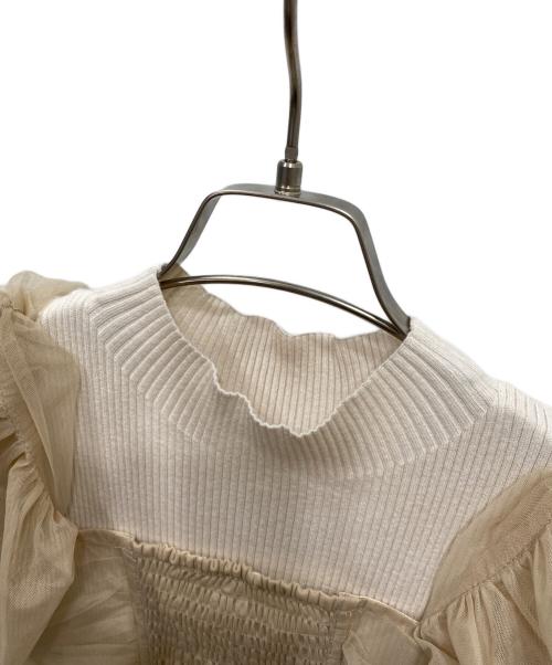 Snidel（スナイデル）Snidel (スナイデル) チュールボレロリブニットワンピース ブラウン サイズ:FREEの古着・服飾アイテム
