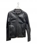 Shamaシャマ）の古着「シングルライダースジャケット」｜ブラック