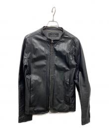 Shama（シャマ）の古着「シングルライダースジャケット」｜ブラック