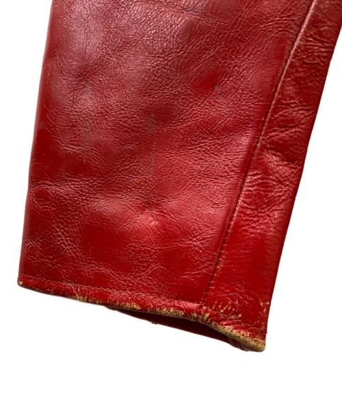 DOG FIGHT（ドッグファイト）DOG FIGHT (ドッグファイト) シングルライダースジャケット レッド サイズ:5の古着・服飾アイテム