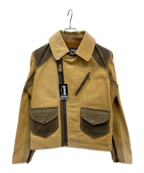 Schott（ショット）Schott (ショット) 7383 ダブルライダースジャケット ベージュ サイズ:Mの古着・服飾アイテム