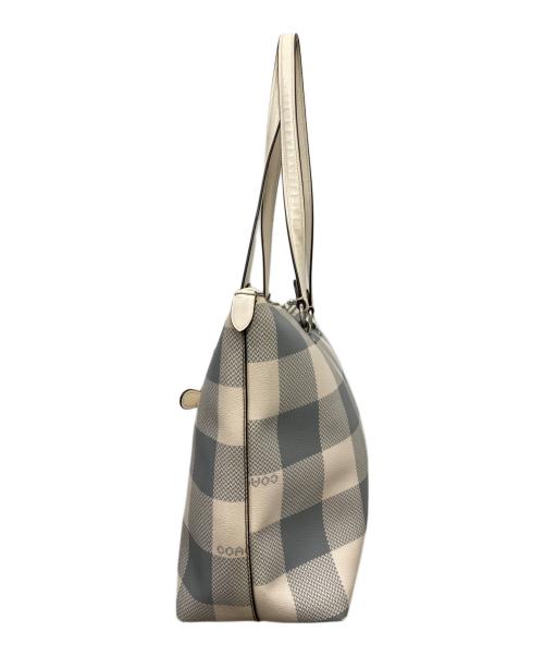 COACH（コーチ）COACH (コーチ) トートバッグ ホワイト×グレーの古着・服飾アイテム