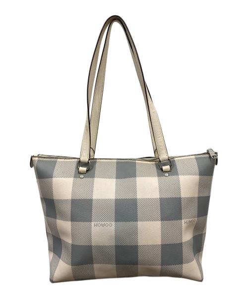 COACH（コーチ）COACH (コーチ) トートバッグ ホワイト×グレーの古着・服飾アイテム