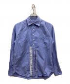 COMME des GARCONS JUNYA WATANABE MANコム デ ギャルソン ジュンヤ ワタナベ マン）の古着「バックナイロン切替チェックシャツ」｜ブルー