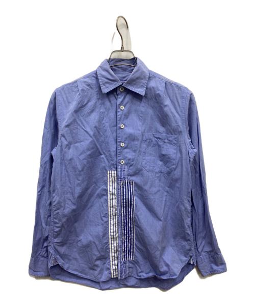 COMME des GARCONS JUNYA WATANABE MAN（コム デ ギャルソン ジュンヤ ワタナベ マン）COMME des GARCONS JUNYA WATANABE MAN (コム デ ギャルソン ジュンヤ ワタナベ マン) バックナイロン切替チェックシャツ ブルー サイズ:XSの古着・服飾アイテム