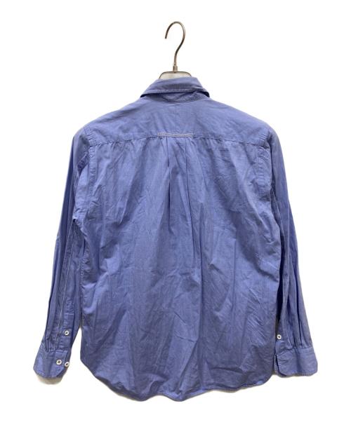 COMME des GARCONS JUNYA WATANABE MAN（コム デ ギャルソン ジュンヤ ワタナベ マン）COMME des GARCONS JUNYA WATANABE MAN (コム デ ギャルソン ジュンヤ ワタナベ マン) バックナイロン切替チェックシャツ ブルー サイズ:XSの古着・服飾アイテム