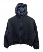 mnmlミニマル）の古着「ジップパーカー」｜ブラック