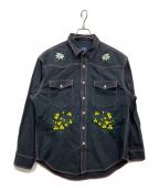 BoTTボット）の古着「FLOWER WESTERN SHIRT」｜ブラック