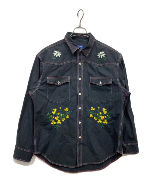 BoTT（ボット）BoTT (ボット) FLOWER WESTERN SHIRT ブラック サイズ:Lの古着・服飾アイテム
