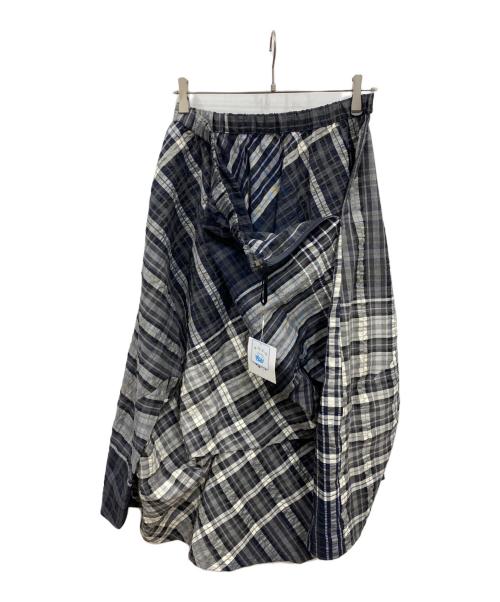 慈雨（ジウ）慈雨 (ジウ) MADRAS CHECK SKIRT グレー サイズ:40の古着・服飾アイテム