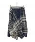 慈雨（ジウ）の古着「MADRAS CHECK SKIRT」｜グレー