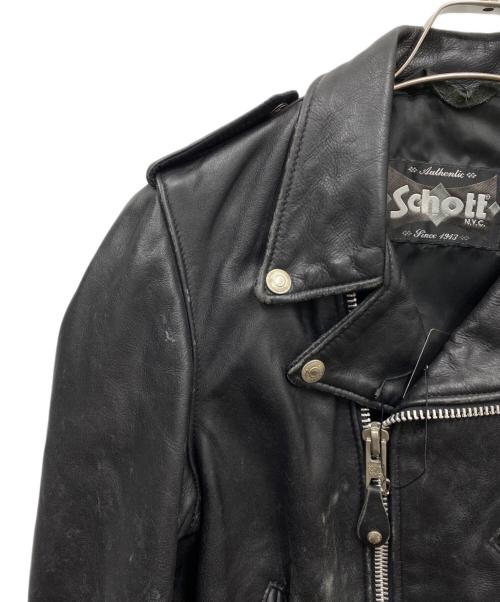 Schott（ショット）Schott (ショット) 626VNW ライダースジャケット ブラック サイズ:Sの古着・服飾アイテム
