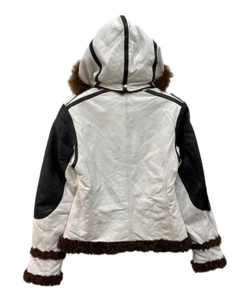 AVIREX（アヴィレックス）AVIREX (アヴィレックス) ボアライナーレザージャケット ホワイト サイズ:Sの古着・服飾アイテム