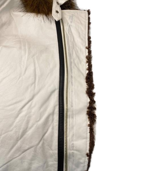 AVIREX（アヴィレックス）AVIREX (アヴィレックス) ボアライナーレザージャケット ホワイト サイズ:Sの古着・服飾アイテム