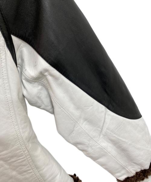 AVIREX（アヴィレックス）AVIREX (アヴィレックス) ボアライナーレザージャケット ホワイト サイズ:Sの古着・服飾アイテム