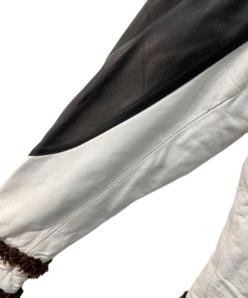 AVIREX（アヴィレックス）AVIREX (アヴィレックス) ボアライナーレザージャケット ホワイト サイズ:Sの古着・服飾アイテム