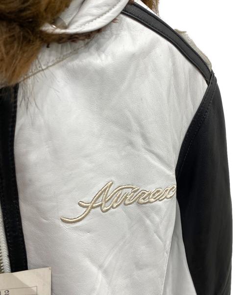 AVIREX（アヴィレックス）AVIREX (アヴィレックス) ボアライナーレザージャケット ホワイト サイズ:Sの古着・服飾アイテム