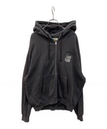 A'GEM/9×.kom（エージェムナイン×ドットコム）の古着「猫キョンシージップパーカー」｜グレー