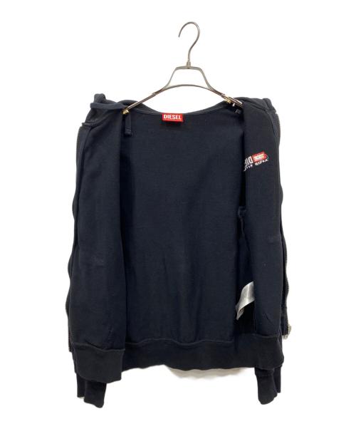 DIESEL（ディーゼル）DIESEL (ディーゼル) GINN ジップアップパーカー ブラック サイズ:Sの古着・服飾アイテム