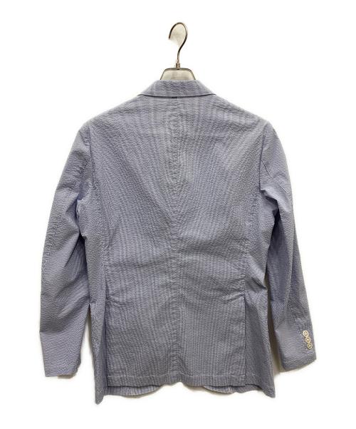 MACKINTOSH PHILOSOPHY（マッキントッシュ フィロソフィー）MACKINTOSH PHILOSOPHY (マッキントッシュ フィロソフィー) 3Bサッカージャケット ホワイト×ブルー サイズ:38の古着・服飾アイテム