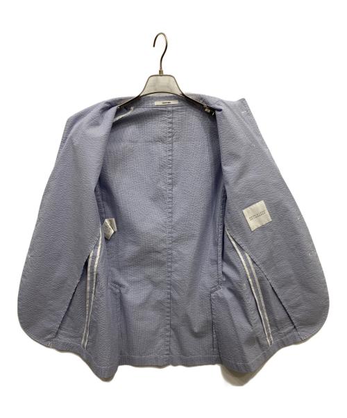 MACKINTOSH PHILOSOPHY（マッキントッシュ フィロソフィー）MACKINTOSH PHILOSOPHY (マッキントッシュ フィロソフィー) 3Bサッカージャケット ホワイト×ブルー サイズ:38の古着・服飾アイテム