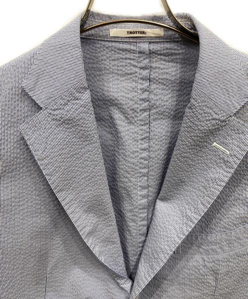 MACKINTOSH PHILOSOPHY（マッキントッシュ フィロソフィー）MACKINTOSH PHILOSOPHY (マッキントッシュ フィロソフィー) 3Bサッカージャケット ホワイト×ブルー サイズ:38の古着・服飾アイテム