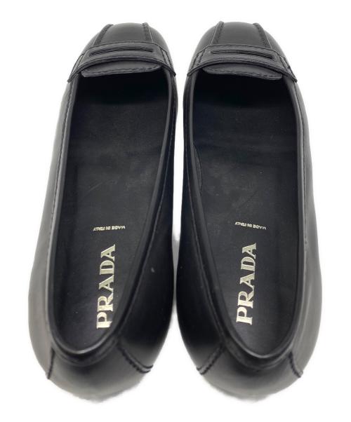 PRADA（プラダ）PRADA (プラダ) レザーパンプス ブラック サイズ:38 1/2の古着・服飾アイテム