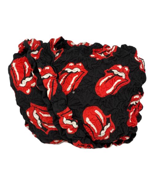 masu（エムエーエスユー）MASU (エムエーエスユー) TONGUE AND LIPS POPCORN BAG レッド×ブラックの古着・服飾アイテム
