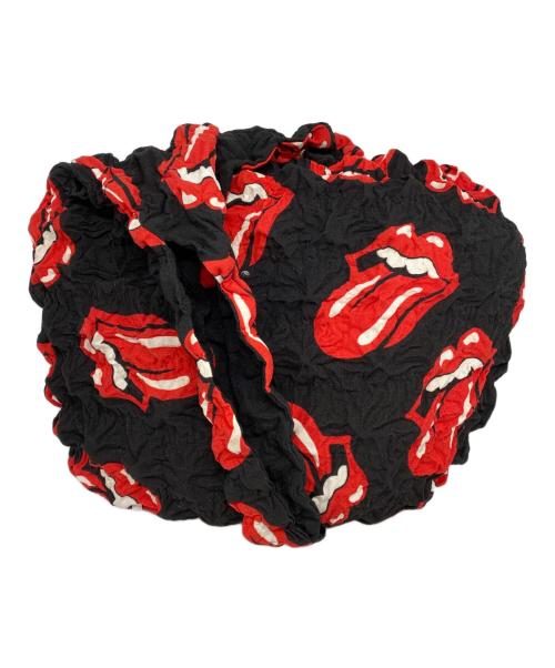 masu（エムエーエスユー）MASU (エムエーエスユー) TONGUE AND LIPS POPCORN BAG レッド×ブラックの古着・服飾アイテム