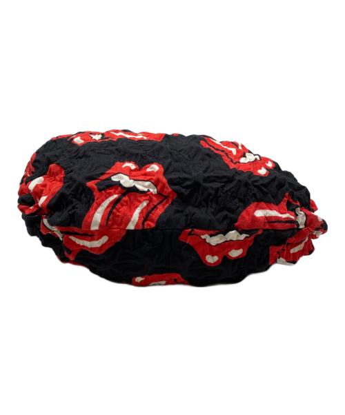 masu（エムエーエスユー）MASU (エムエーエスユー) TONGUE AND LIPS POPCORN BAG レッド×ブラックの古着・服飾アイテム