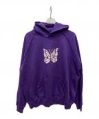 Needlesニードルズ）の古着「SWEAT HOODY PAPILLON PRINT」｜パープル