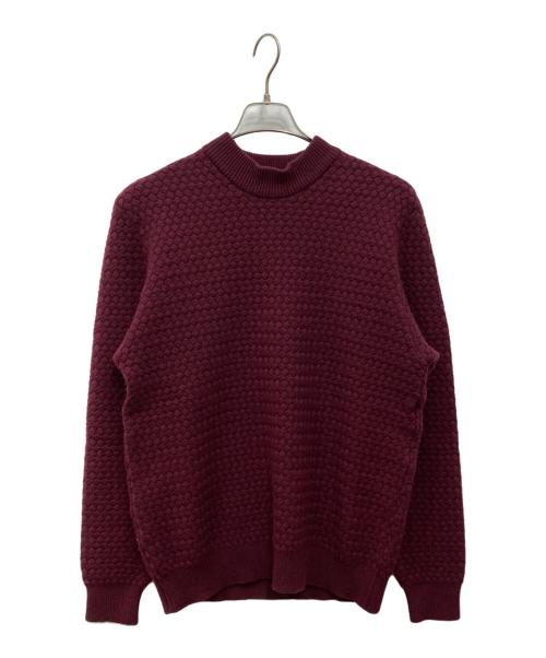 HICKEY FREEMAN（ヒッキーフリーマン）HICKEY FREEMAN (ヒッキーフリーマン) カシミヤモックネックニット レッド サイズ:Lの古着・服飾アイテム