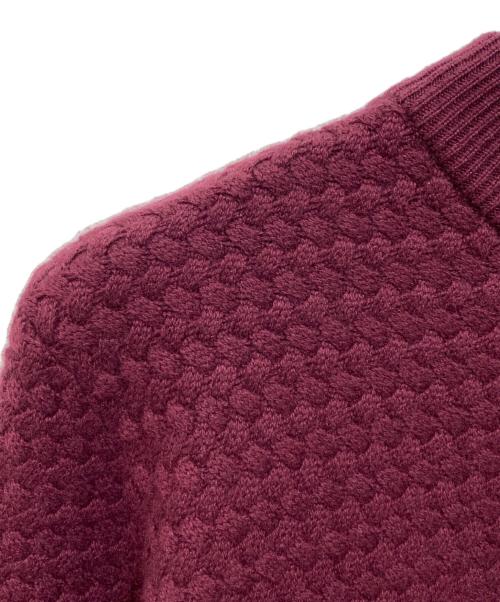 HICKEY FREEMAN（ヒッキーフリーマン）HICKEY FREEMAN (ヒッキーフリーマン) カシミヤモックネックニット レッド サイズ:Lの古着・服飾アイテム