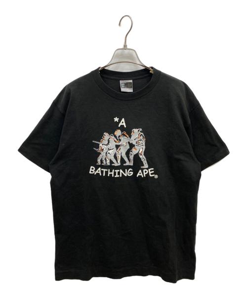 BAPE BY A BATHING APE（ベイプバイアベイシングエイプ）BAPE BY A BATHING APE (ベイプバイアベイシングエイプ) プリントTシャツ ブラック サイズ:Lの古着・服飾アイテム