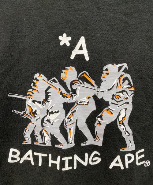 BAPE BY A BATHING APE（ベイプバイアベイシングエイプ）BAPE BY A BATHING APE (ベイプバイアベイシングエイプ) プリントTシャツ ブラック サイズ:Lの古着・服飾アイテム