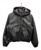 ZARAザラ）の古着「エコレザージャケット」｜ブラック