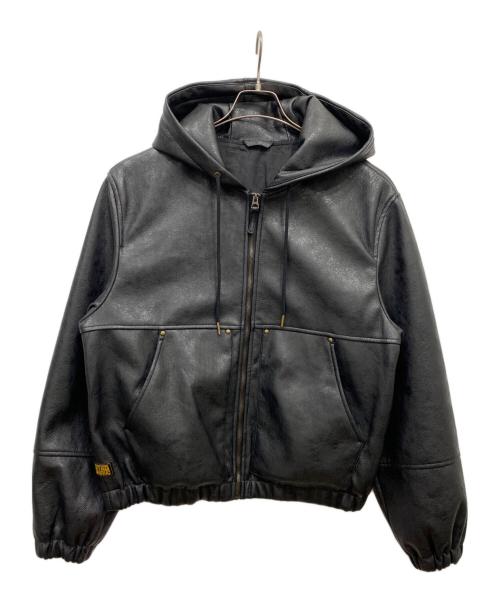 ZARA（ザラ）ZARA (ザラ) エコレザージャケット ブラック サイズ:Lの古着・服飾アイテム