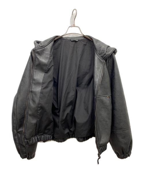 ZARA（ザラ）ZARA (ザラ) エコレザージャケット ブラック サイズ:Lの古着・服飾アイテム