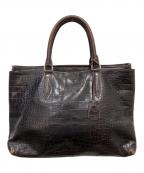 aniaryアニアリ）の古着「型押しトートバッグ」｜ブラウン